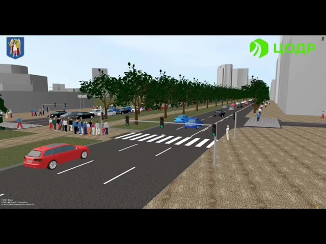 Імітаційне комп’ютерне моделювання транспортних і пішохідних потоків на бульварі Тараса Шевченка