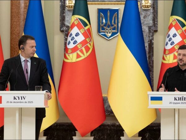 Спілкування Володимира Зеленського і Луїша Монтенегру з медіа